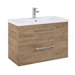 Wall-hung cabinet Elita Roma Plus 60 2DR Canela Oak with washbasin