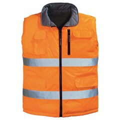 Warm double-sided waistcoat Coverguard 7HWGO XXL orange