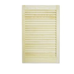 Doors wooden panel jalousie Woodtechnic pine 395х394