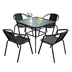 Set of garden furniture table 80x80x70 cm chair 57x70x65 cm