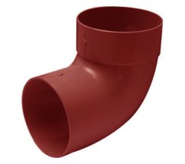 Отвод трубы одномуфтовый RainWay 100 мм 67° красный