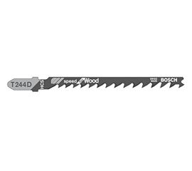 Jigsaw blade for wood Bosch T 244 D 100 mm 5 pcs (2608630058)