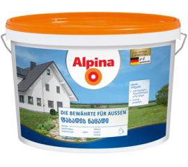 ფასადის საღებავი Alpina Die bewahrte fur aussen White10 L