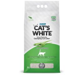 Песок кошачий с ароматом алое вера Cat's White 5л W225