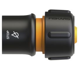 Коннектор Fiskars L QuHoseConnSTOP 19mm(3/4")