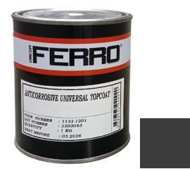 Краска антикоррозионная для металла Ferro 3:1 глянцевая черная 1 кг