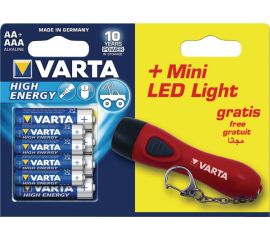 Батарейка VARTA 4xAA/4xAAA + LED фонарь