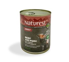 სველი საკვები ძაღლისთვის PET INTEREST NATUREST ADULT ღორის და საქონლის ხორცი 800გრ