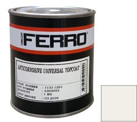 Краска антикоррозионная для металла Ferro 3:1 глянцевая белая 1 кг