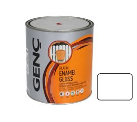 Paint for wood and metal Genc Synthetic glossy paint Silver 1000 white matt 750 ml
