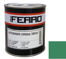 Краска антикоррозионная для металла Ferro 3:1 матовая зеленая 1 кг