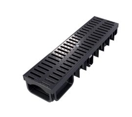 Drainage tray Devorex XDRAIN C250 130/50 black with polyamide lattice 0.5 m