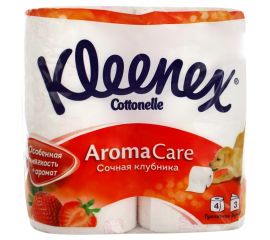 ტუალეტის ქაღალდი Kleenex Cottonelle Aroma Care მარწყვი 4 ც