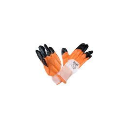 Оранжевая перчатка с нитриловым покрытием GAOMI XINGYAO TRADE CO., LTD P300/135 S10