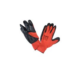 Красная перчатка с черным нитриловым покрытием M2M 300/121 S9