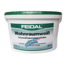 Дисперсионная краска для внутренних работ Feidal Wohnraumweib 5 л