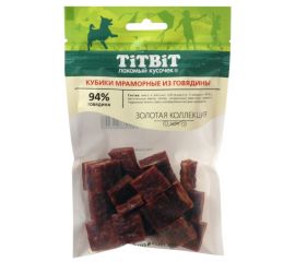 Marble cubes for cattle, dogs gold collection TitBit 80 gr
