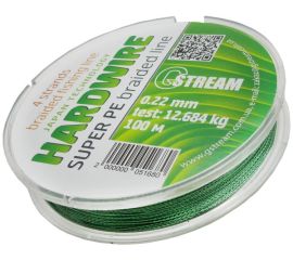 Шнур плетеный 4-прядный G.Stream HARDWIRE 100 м 0.22 мм зеленый