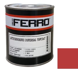 Краска антикоррозионная для металла Ferro 3:1 глянцевая красная 1 кг