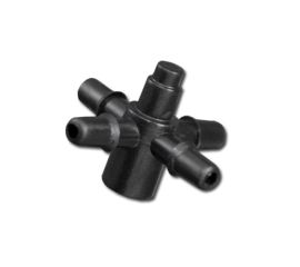 Cross to adapter for emitters and droppers under the tube Bradas DSK-5135L 4 mm