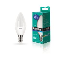 Светодиодная лампа Camelion 8W С35 Е14 6500K