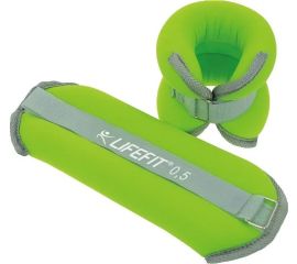 Weights for arms and legs LifeFit Neoprene WRIST/ANKLE 2x0.5 kg green