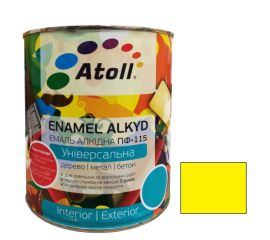 Enamel alkyd Universal ATOLL ПФ-115 yellow 0.8 Kg