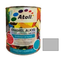 Enamel alkyd Universal ATOLL ПФ-115 silver 0.6 Kg