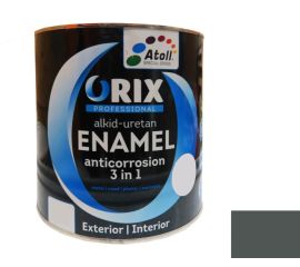 Эмаль антикоррозийная Atoll Orix Color 3 in 1, 0.7 л серая RAL 7045