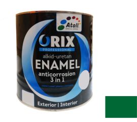 Эмаль антикоррозийная Atoll Orix Color 3 in 1, 0.7 л зеленая RAL 6029