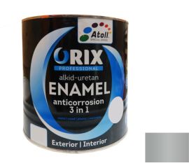 Эмаль антикоррозийная Atoll Orix Color 3 in 1, 0.7 л серебро RAL 9022