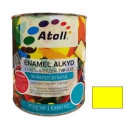 Enamel alkyd Universal ATOLL ПФ-115  yellow 0.8 Kg