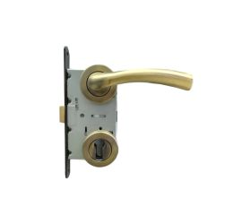 Set handle and lock BT Group KUGU AGB 70 mm. bronze