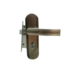 Set handle and lock BT Group T685 T101 70 mm. silver