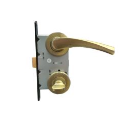 Set handle and lock BT Group KUMBET SN 70 mm. bronze