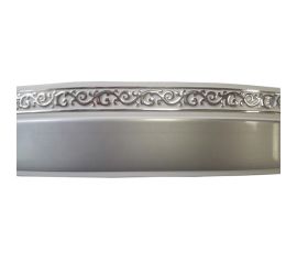 Decorative tape Delfa СЛ-018Л silver with a pattern 50 mm