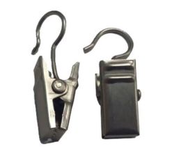 Set of clamps for metal rings Delfa СЗФ-9029 chrome matt 20 pcs