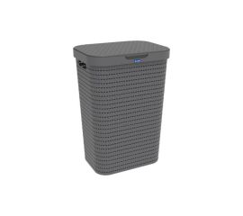 Basket for bed linen Rotho 55 l COUNTRY anthracite