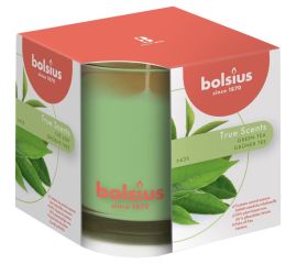 Свеча в стекле с ароматом зеленый чай Bolsius 95/95