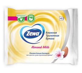 ტუალეტის სველი ქაღალდი Zewa ნუშის რძე 42 ც