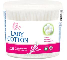 ბამბის ჰიგიენური ჩხირი Lady Cotton 200 ც