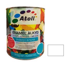 Enamel alkyd Universal ATOLL ПФ-115 white-matt 0.8 kg