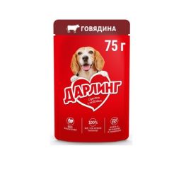 Wet food for dogs Darling beef 75g