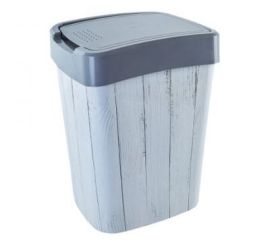 Ведро мусорное Aleana "Evro" 10л с декором, серый