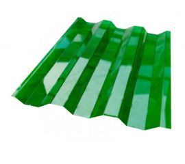 Монолитный профилированный поликарбонат "Borrex" зеленый 0,8х2000х1050
