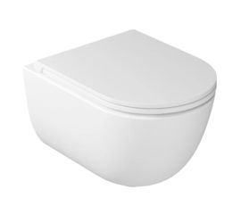 Wall mounted toilet bowl with lid GALASSIA Dream new white 52x36 cm