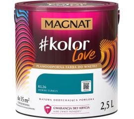 Краска интерьерная Magnat Kolor Love 2.5 л KL26 морская бирюза