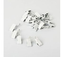 Set of clamps for metal rings Delfa СЗФ-9032 white piano 20 pcs