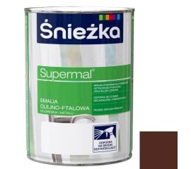 Эмаль масляно-фталевая Sniezka Supermal 2.5 л глянцевая коричневая