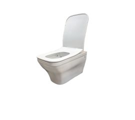 Wall mounted toilet with head cover BOCCHI Scala White